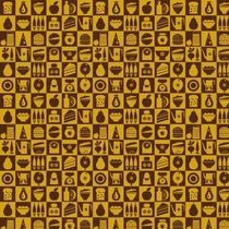 Papel De Parede Quadrados Com Comida E Utensílios De Cozinha