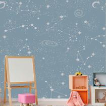 Papel de Parede Quarto Infantil Espaço e Constelação 6m²