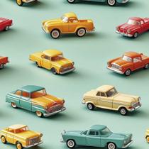 Papel De Parede Quarto Menino Carros Verdes Infantil 3M