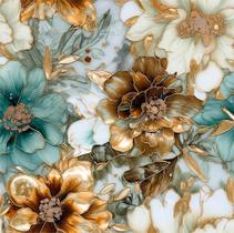 Papel de parede REDAMANCY Vintage Marble Floral Peel Stick 45x600cm