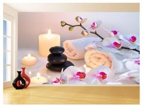 Papel De Parede Relax Spa Flores Velas Pedras 3,5M Rlx103