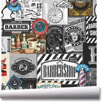 Papel De Parede Retro Baber Shop Barbeiro Vintage Barba A252
