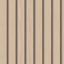 Papel de Parede Ripado Largo Estilo Madeira Creme Claro 9m Papel de Parede Ripado Largo Estilo Madeira Creme Claro 9m