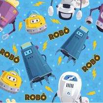 Papel De Parede Robô Infantil 57X270Cm