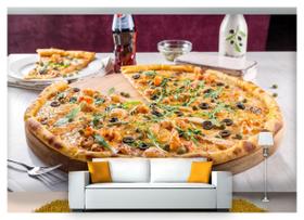 Papel De Parede Rodízio Pizza Gourmet 3D Al183