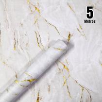 Papel de Parede ROLO 5m x 45cm Premium Autoadesivo Mármore Texturizado