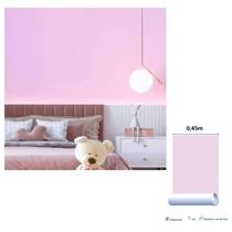 Papel De Parede Rolo Adesivo Lavável Liso Quartos Salas 5m