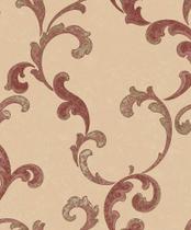 Papel De Parede Romanza Vinílico 9248 Arabesco Bordo Boradecor