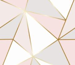 Papel De Parede Rosa Cinza Branco Lavável Vinílico Adesivo