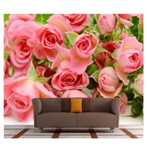 Papel De Parede Rosas Flores Tam.gg 7,30m² Adesivo Flores 59