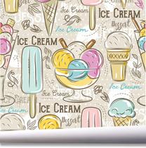 Papel De Parede Sorvete Picole Ice Sorveteria Gourmet A592 - Quartinho Decorado