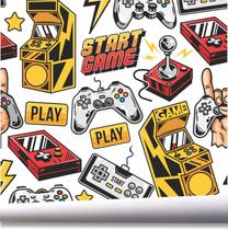 Papel De Parede Start Play Video Game Jogo Kit 02 Rolos A711 - Quartinho Decorado