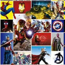 Papel de Parede Super Heróis Marvel Quadrinhos Colorido Adesivo Autocolante - Papel de Parede Digital