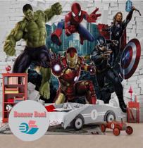Papel de parede super heróis Vingadores Avengers Menino BN 481 M² - baner bani