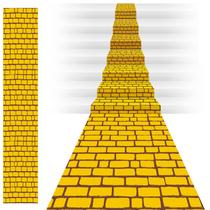 Papel de Parede TaoBary Long Brick Floor Runner Amarelo 9,5m²