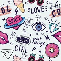 Papel De Parede Teens Meninas Girls And Love - 2,5x0,5m Papel De Parede Teens Meninas Girls And Love - 2,5x0,5m