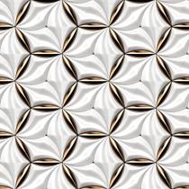 Papel De Parede Temático 3d Circular Hexagonal - 3,00x0,50m