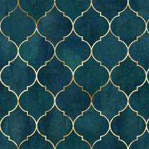 Papel De Parede Temático Marrakesh Verde Escuro - 1,50x0,50m Papel De Parede Temático Marrakesh Verde Escuro - 1,50x0,50m