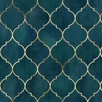 Papel De Parede Temático Marrakesh Verde Escuro - 2,50x0,50m Papel De Parede Temático Marrakesh Verde Escuro - 2,50x0,50m