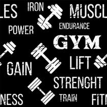 Papel De Parede Temático Para Academia Em Inglês -3,30x0,50m