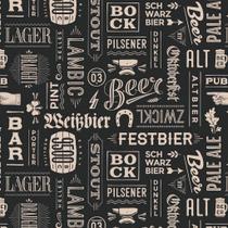 Papel de Parede Temático Tipos de Cerveja Escrita 1,5m Papel de Parede Temático Tipos de Cerveja Escrita 1,5m