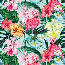 Papel De Parede Temático Tropical Flamingo - 2,50x0,50m