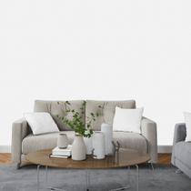 Papel de Parede Textura Pan Branco e Cinza - Rolo com 10 Metros Revestimento