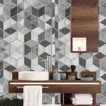 Papel de Parede Textura Pedras Detalhes Cinza (folha med. 90x300 cm)