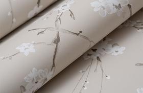 Papel de Parede Texturizado Floral Metalizado - PP403 Papel de Parede Texturizado Floral Metalizado - PP403