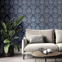 Papel de Parede Thema Damask Azul 28809 Papel de Parede Thema Damask Azul 28809