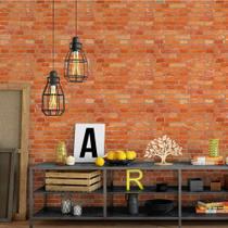 Papel De Parede Tijolinho Autoadesivo 5 Metros Para Sala Quarto Cozinha