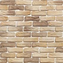 Papel De Parede Tijolinho Bege Clássico - 1,50x0,50m