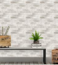 Papel De Parede Tijolo Branco E Bege