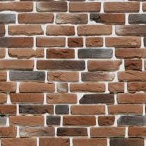 Papel de Parede Tijolo Tons Marrons Empilhados 2,5m