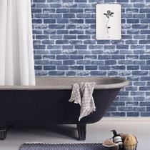 Papel de parede Timeet Brick Blue Autoadesivo 45cm x 5m