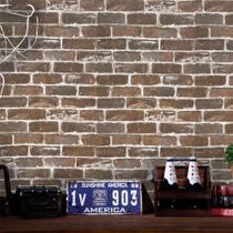 Papel de parede Timeet Vintage Brown Brick autoadesivo 45cmx5m