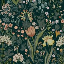 Papel de parede Toduso Vintage Verde Floral 44x300cm Vinil