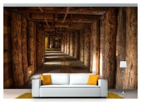 Papel De Parede Túnel Profundo Mina 3D At25