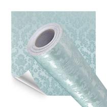 Papel de Parede Verde Agua Persa Arabesco 500x60cm Texturizado Decoração Parede Moderno Revestimento Papel de Parede Verde Agua Persa Arabesco 500x60cm Texturizado Decoração Parede Moderno Revestimento