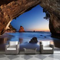 Papel de Parede Viagem Caverna Praia Mar Sala Painel - 370pcp Papel de Parede Viagem Caverna Praia Mar Sala Painel - 370pcp
