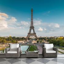 Papel de Parede Viagem Paris Torre Eiffel Sala Painel - 355pcp