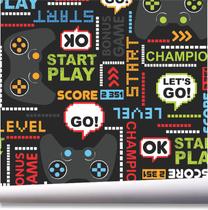 Papel De Parede Video Game Jogo Start Play Kit 02 Rolos A687
