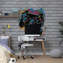 Papel de Parede Video Game Quarto Gamer Joystick Painel 9m² - Quartinhos