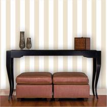 Papel de Parede Vinil Autocolante Listrado Branco e Bege Papel de Parede Vinil Autocolante Listrado Branco e Bege