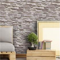 Papel de Parede Vinil Autocolante Parede Pedra Cinza 250