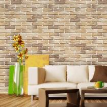 Papel de Parede Vinil Tijolinho a Vista em Tons de Marrom