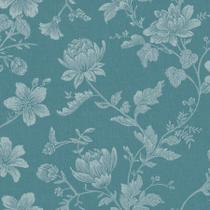 Papel De Parede Vinilico 4129 Contemp Floral Azul