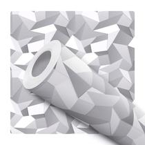 Papel de Parede Vinílico Abstrato Geométrico Efeito Visual 3d 1m