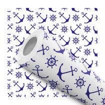 Papel De Parede Vinílico Âncora Timão Azul Quarto 5m Papel De Parede Vinílico Âncora Timão Azul Quarto 5m