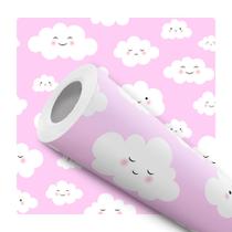 Papel de Parede Vinílico Autoadesivo Lavável Bailarina Rosa Listrado Estrela Decoração Quarto Infantil Menina Maternidade Bebê